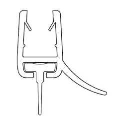 Schulte Joint d'étanchéité bas horizontal pour portes de douche pivotantes, 100 cm, transparent pour verre 6 mm
