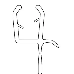 Schulte Joint d'étanchéité bas horizontal pour portes de douche, 100 cm, transparent pour verre 5 mm