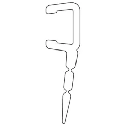 Schulte Joint d'étanchéité vertical de douche, 200 cm, transparent pour verre 6 mm* Paroi De Douche