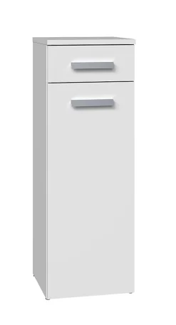 Autres JOKKE - Meuble salle de bain 1 porte + 1 tiroir - 30x30x85cm - Colonne basse rangement SDB