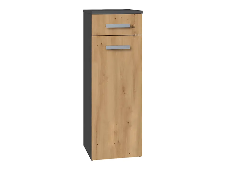 Autres JOKKE - Meuble salle de bain 1 porte + 1 tiroir - 30x30x85cm - Colonne basse rangement SDB* Colonne De Salle De Bains