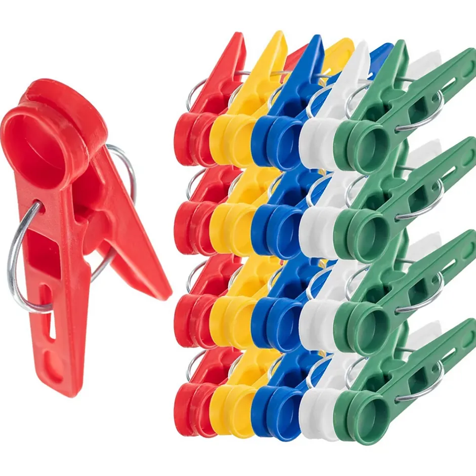 Kadax Pinces à Linge Pinces à Linge Grenouilles à Linge Colorées Rondes 20 pcs