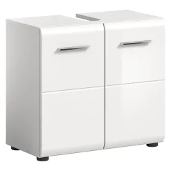 Chb Collection Kai - Armoire sous lavabo (L/H/P : 60x54x32 cm) en mélaminé blanc* Meuble Sous Lavabo