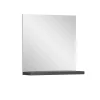 Chb Collection Kai - Miroir mural (L/H/P : 60x59x18 cm) imitation blanc et décor contrasté gris industriel