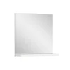 Chb Collection Kai - Miroir mural (L/H/P : 60x59x18 cm) en imitation blanc et surface miroir