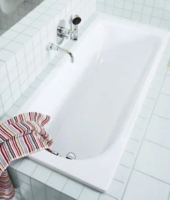 Kaldewei Eurowa 170 x 70 cm Baignoire droite 178 L en acier émaillé, sans pieds, blanc alpin (119800010001)