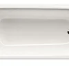 Kaldewei Eurowa Baignoire droite avec pieds 170 x 70 cm en acier émaillé, Blanc alpin (119800010001-SET)* Baignoire Droite