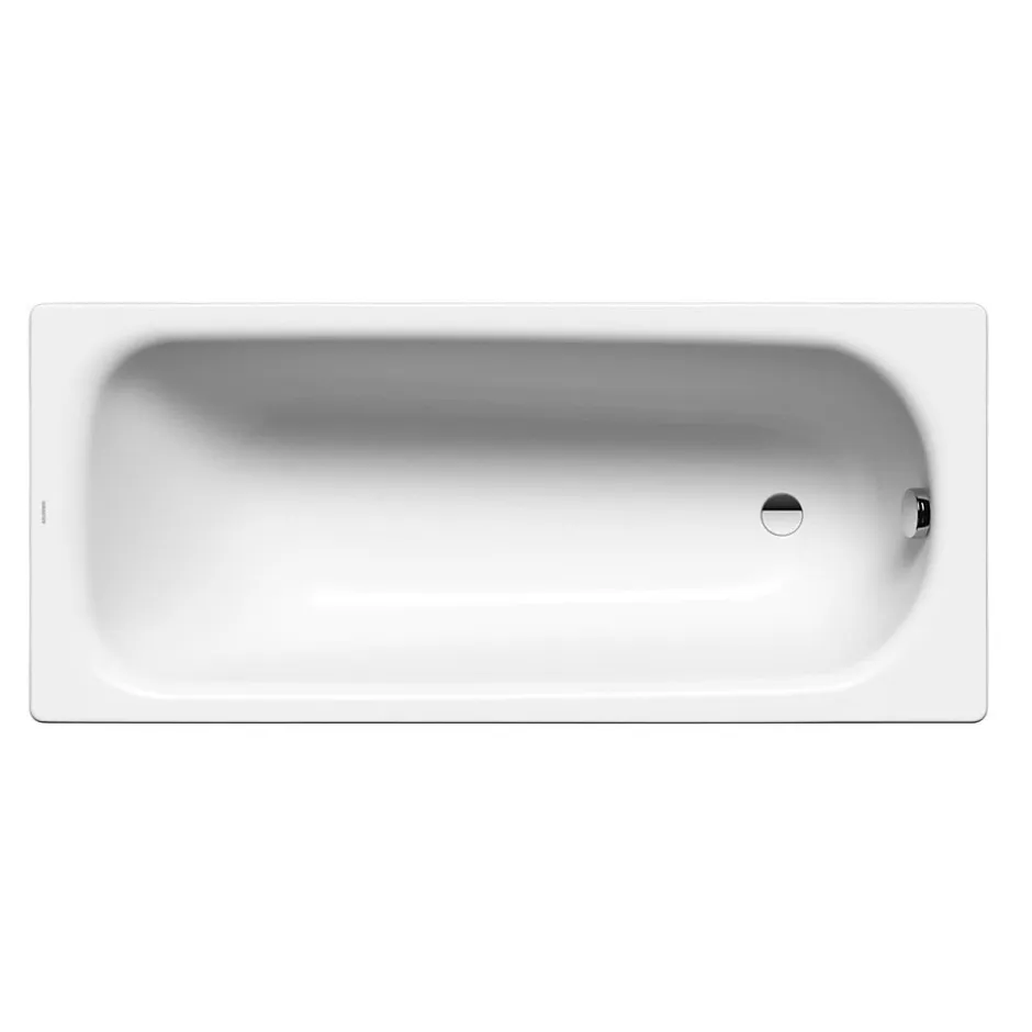 Kaldewei Saniform Plus 180x80 cm Baignoire rectangulaire en acier émaillé, sans pieds, blanc alpin (112800010001)