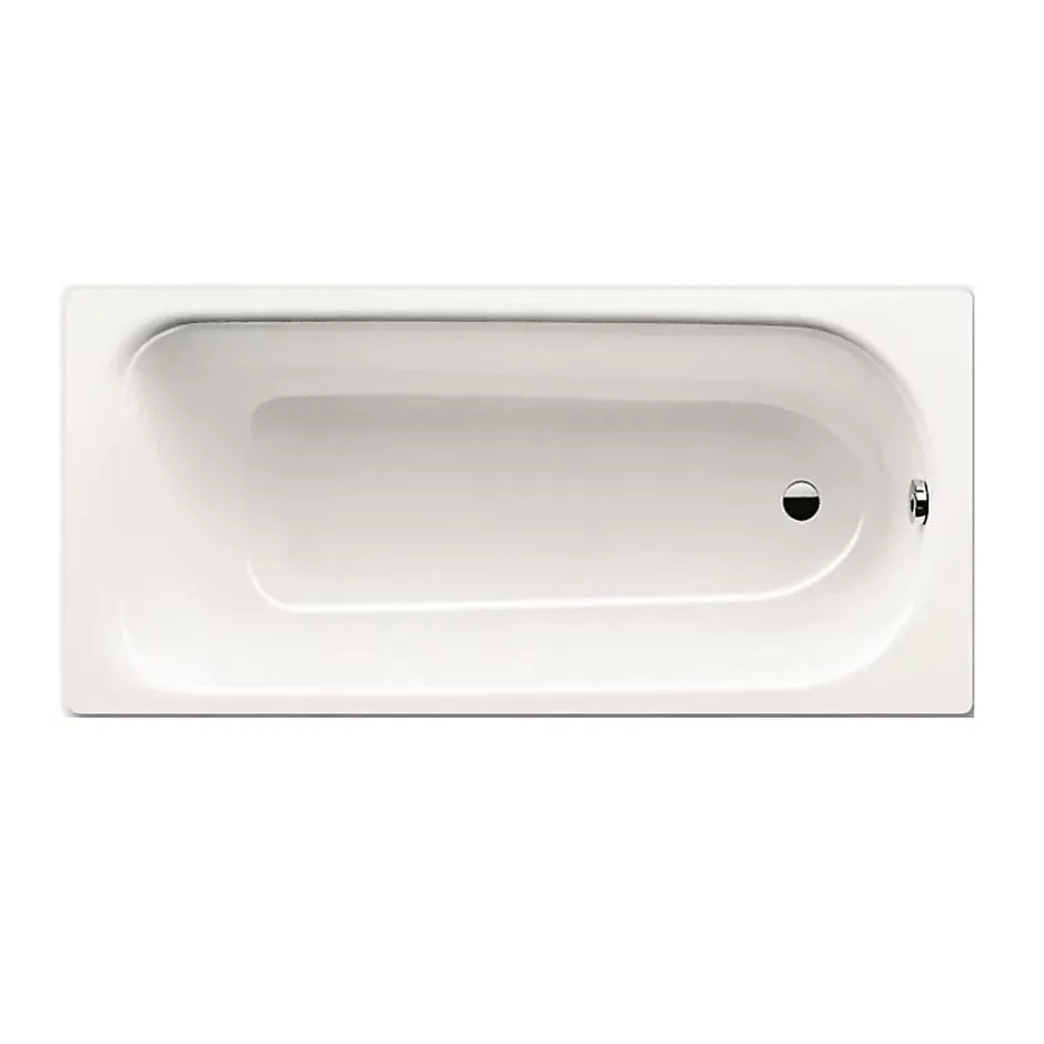 Kaldewei 170x70 cm Ensemble baignoire Eurowa universelle + Pare baignoire pivotant chrome + pieds (KW312-SETP1)* Baignoire Droite