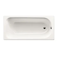 Kaldewei 170x70 cm Ensemble baignoire Eurowa universelle + Pare baignoire pivotant noir + pieds (KW312-SETP5)* Baignoire Droite