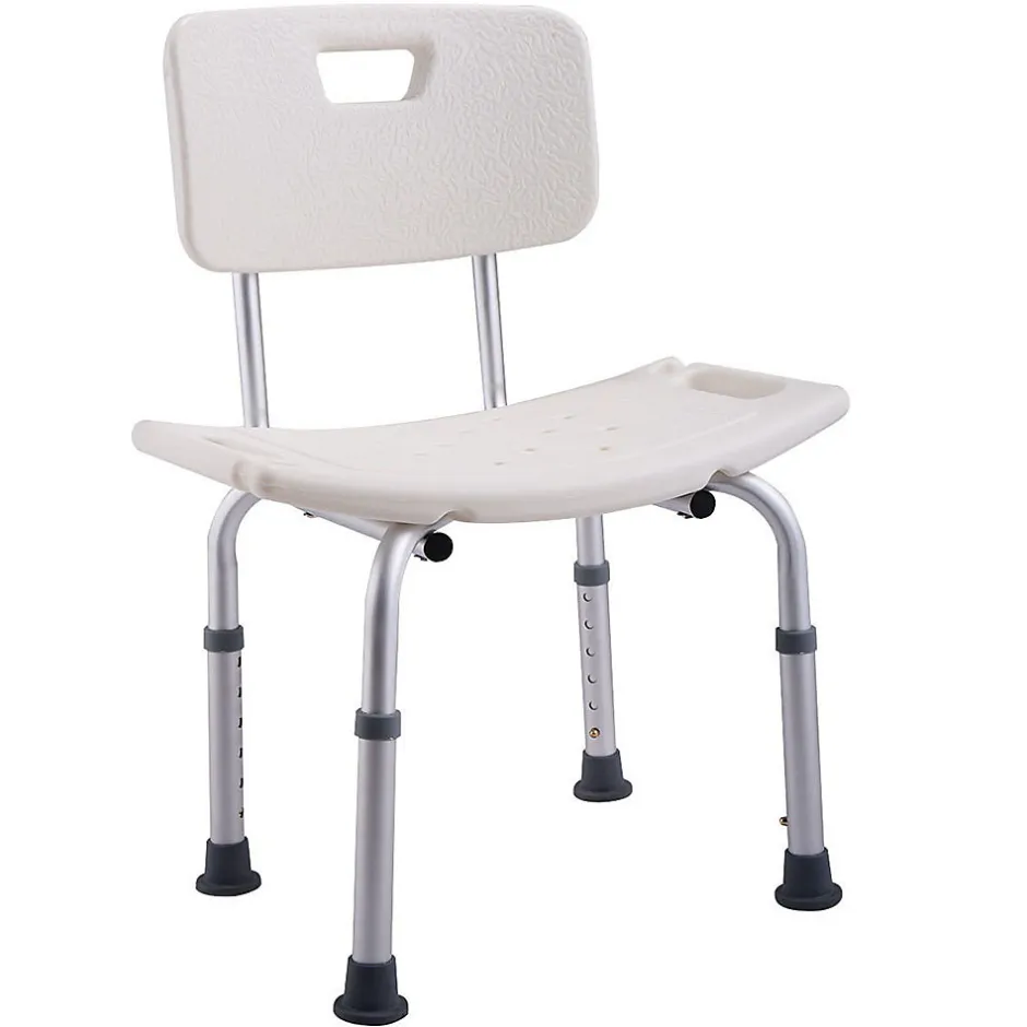 Kibath Pack chaise de douche et poignée de sécurité, finition chrome brillant, ABS