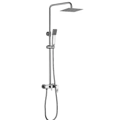 Kibath Pack colonne et robinet mitigeur NAD, finition chrome poli, en laiton* Colonne De Douche Mécanique
