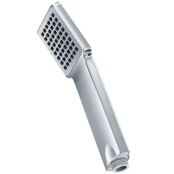 Kibath Poignée de douche manuelle 1 position carrée finition chrome poli en ABS* Colonne De Douche Mécanique