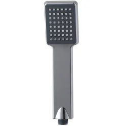 Kibath Poignée de douche manuelle 1 position carrée finition chrome poli en ABS* Colonne De Douche Mécanique