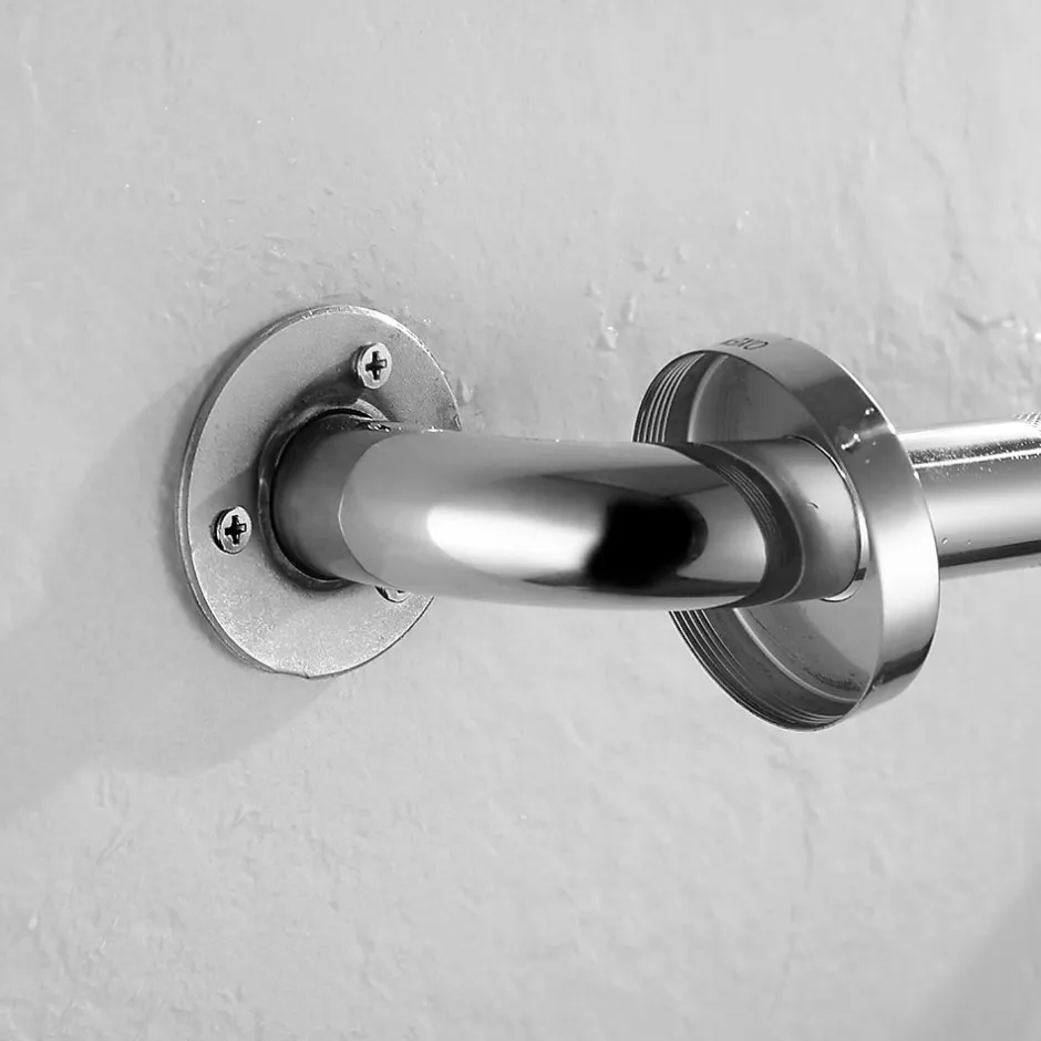 Kibath Poignée de sécurité antidérapante de 40 cm en acier inoxydable avec finition chromée brillante