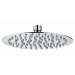 Kibath Pommeau de douche rond de 25 cm avec finition chromée brillante en laiton* Colonne De Douche Mécanique