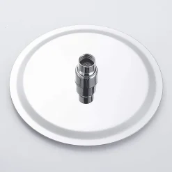 Kibath Pommeau de douche rond de 25 cm avec finition chromée brillante en laiton* Colonne De Douche Mécanique