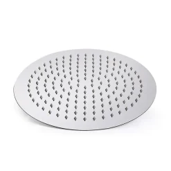 Kibath Pommeau de douche rond de 25 cm avec finition chromée brillante en laiton* Colonne De Douche Mécanique