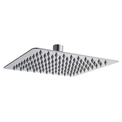 Kibath Pommeau de douche carré 20x20 cm, finition chrome poli, en laiton