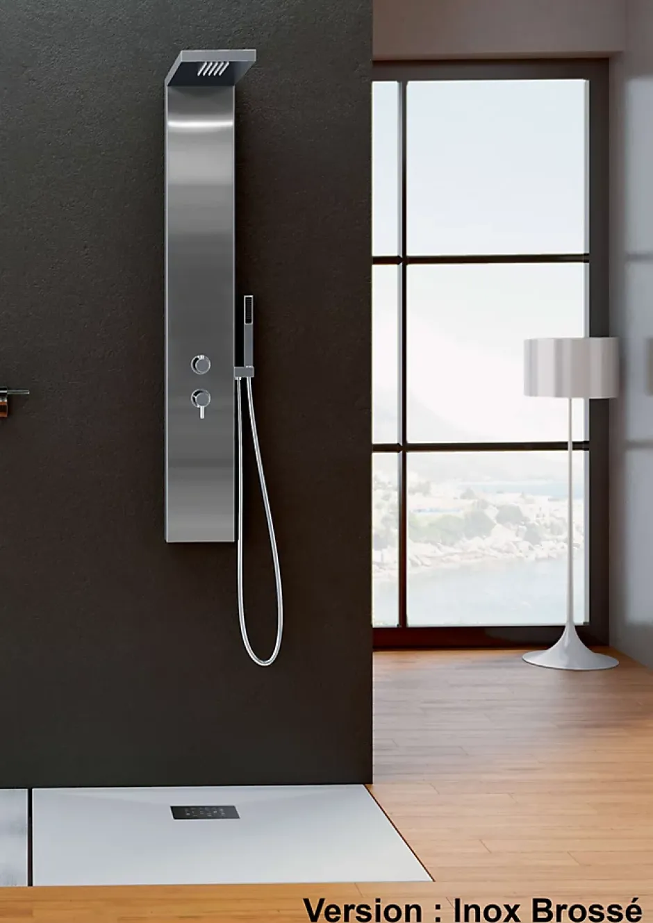 Kinedo Colonne douche Aquastyle noir mat* Colonne De Douche Thermostatique