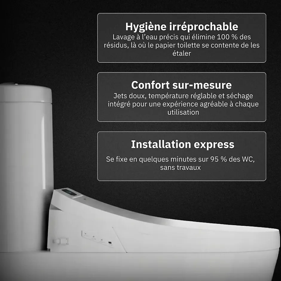 Magnifiak Kit Abattant WC Japonais Lavant avec eau chaude (Forme O)* Wc Japonais