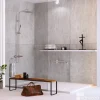 Kobert-in Kit de 2 Panneaux d'Habillage Décoratif Mural Douche, L120xl120x0.4 cm, finition béton, Urban Concrete KOBERTIN