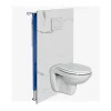 Kobert-in Kit de 2 Panneaux Habillage WC suspendu , L120xl120x0.4 cm, finition marbre blanc, Mud White KOBERTIN* Wc Suspendu