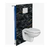 Kobert-in Kit de 2 Panneaux Habillage WC suspendu , L120xl120x0.4 cm, finition marbre gris, Promise KOBERTIN