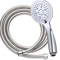 Kibath Kit de barre de douche 5 positions avec équipement NAV rond, finition chrome poli, en acier inoxydable* Colonne De Douche Mécanique