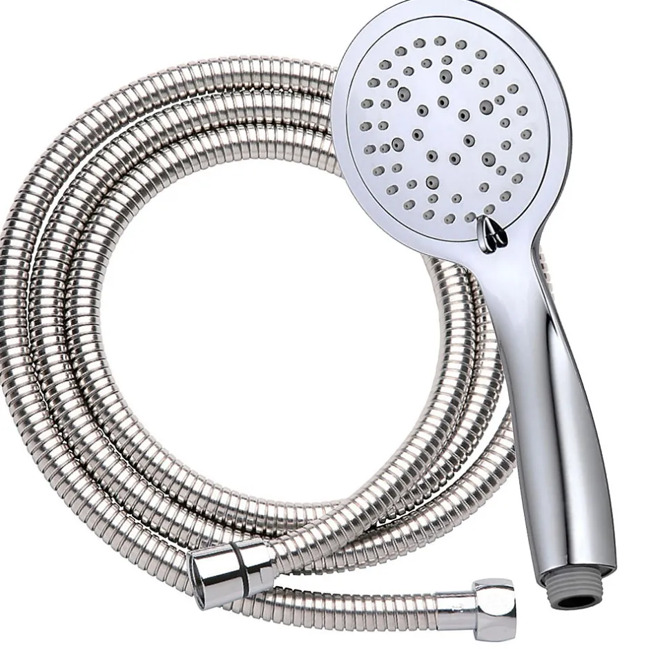 Kibath Kit de barre de douche 5 positions avec équipement NAV rond, finition chrome poli, en acier inoxydable* Colonne De Douche Mécanique