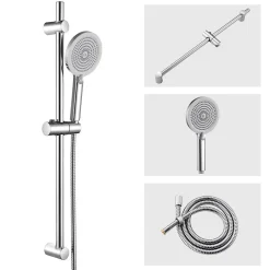 Sofetiy Max Kit de douche , Douchette 4 Fonctions, Ensemble de Douche Design Réglable en Hauteur, Pommeau de douche, barre