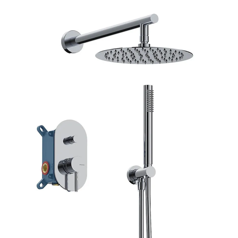 Sanycces Kit de douche à encastrer LOOP Chrome