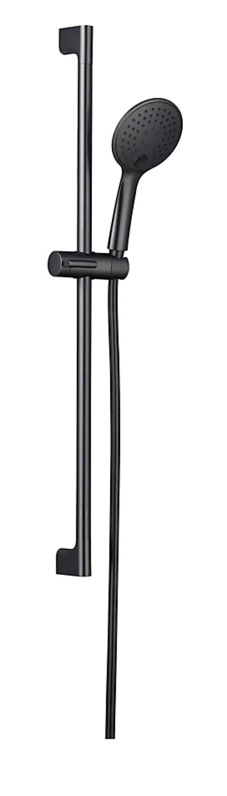 Essebagno Kit de douche avec barre + douchette 3 jets, gun metal, Luisa* Colonne De Douche Sans Robinetterie|Pommeau De Douche, Flexible Et Barre De Douche