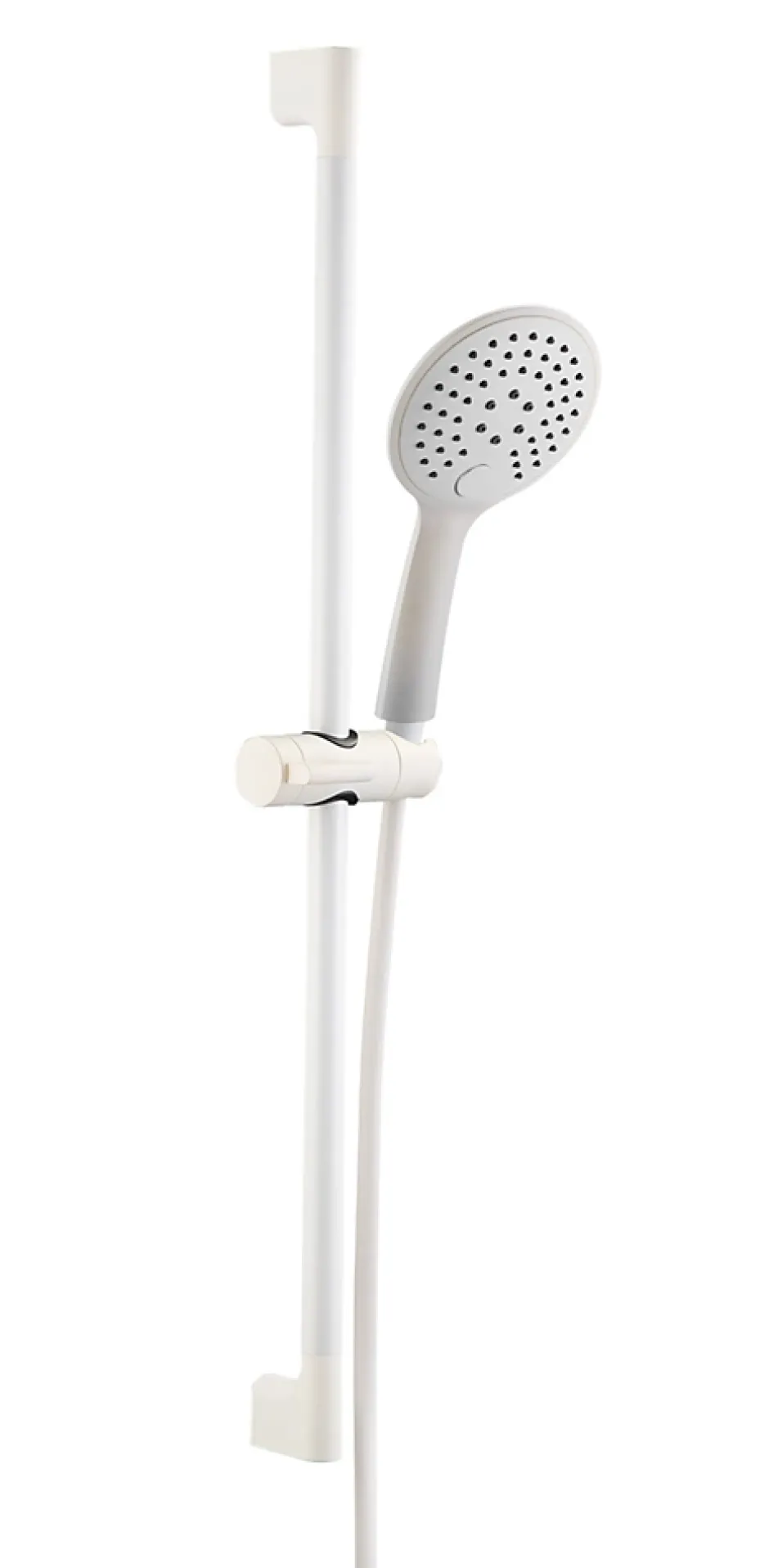 Essebagno Kit de douche avec barre + douchette 3 jets, blanc, Luisa* Colonne De Douche Sans Robinetterie|Pommeau De Douche, Flexible Et Barre De Douche