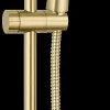 Wenko Kit de douche avec douchette + barre réglable + flexible, doré, Young
