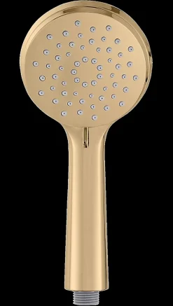 Wenko Kit de douche avec douchette + barre réglable + flexible, doré, Young