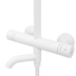 Rea Kit de douche avec thermostat Lungo White Matt