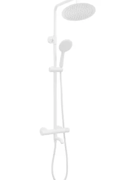 Rea Kit de douche avec thermostat Lungo White Matt
