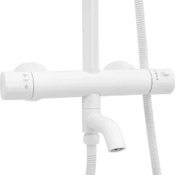 Rea Kit de douche avec thermostat Lungo White Matt