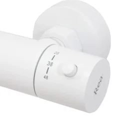 Rea Kit de douche avec thermostat Lungo White Matt