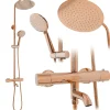 Rea Kit de douche avec thermostat Lungo Rose Gold* Colonne De Douche Mécanique