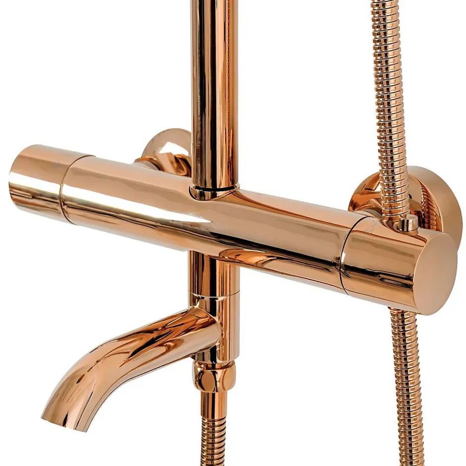 Rea Kit de douche avec thermostat Lungo Rose Gold* Colonne De Douche Mécanique