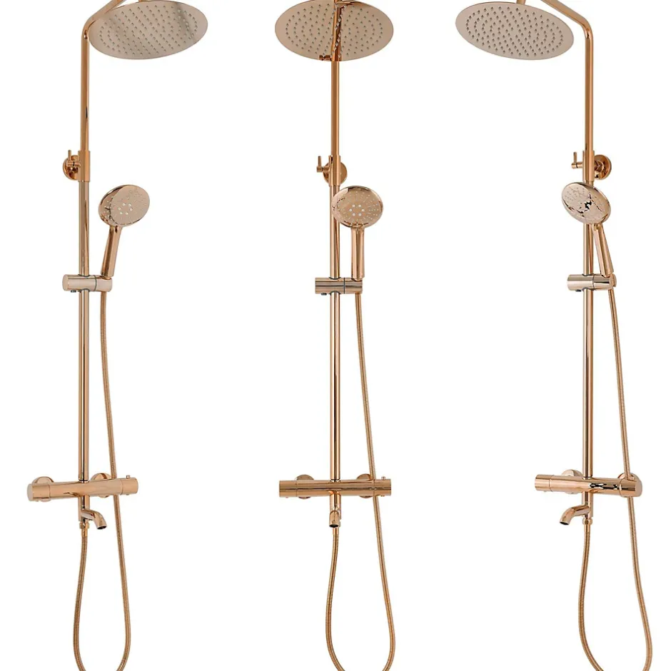 Rea Kit de douche avec thermostat Lungo Rose Gold* Colonne De Douche Mécanique