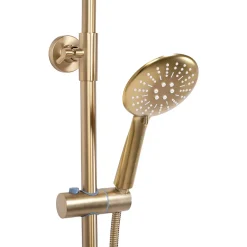 Rea Kit de douche avec thermostat Lungo Gold Brush* Colonne De Douche Mécanique