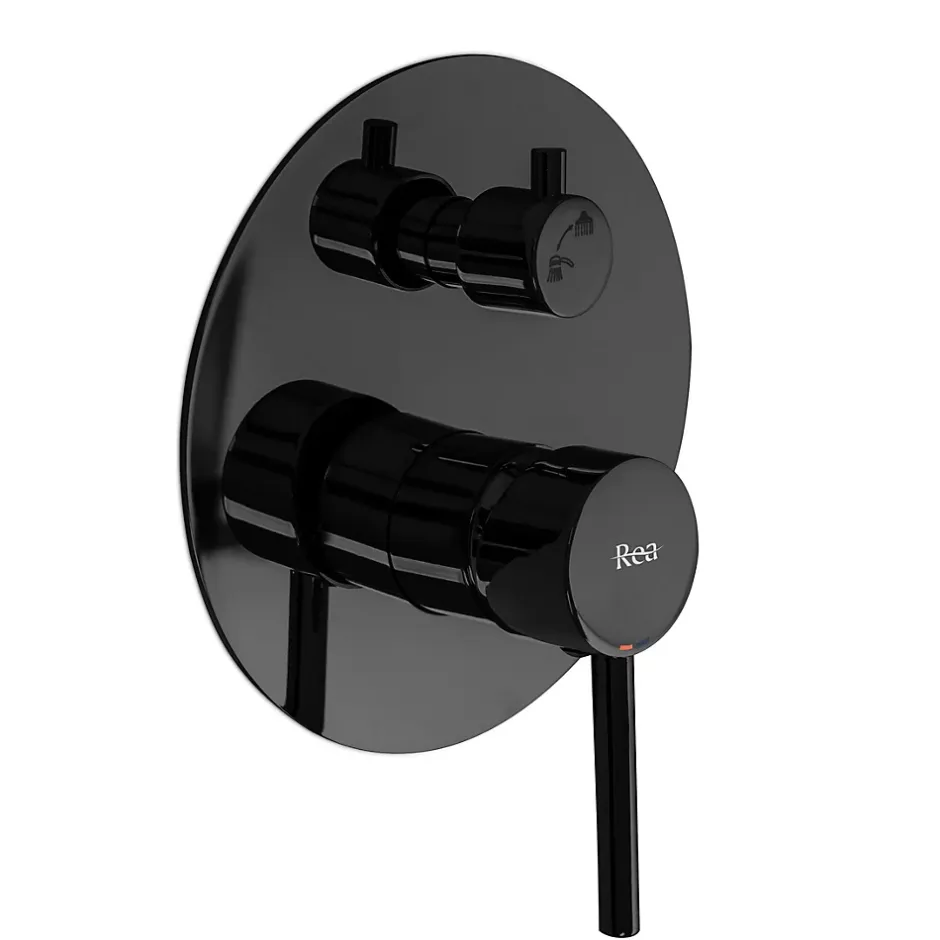 Rea Kit De Douche Encastré Lungo Metalic Black 17X16X36,5Cm + Box