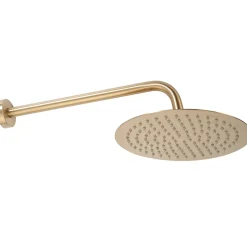 Rea Kit De Douche Encastré Lungo Thermostat Brush Gold 51,5X30X39,5Cm* Colonne De Douche Mécanique