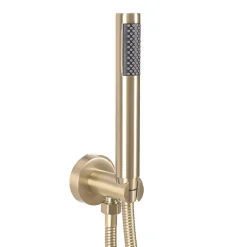 Rea Kit De Douche Encastré Lungo Thermostat Brush Gold 51,5X30X39,5Cm* Colonne De Douche Mécanique