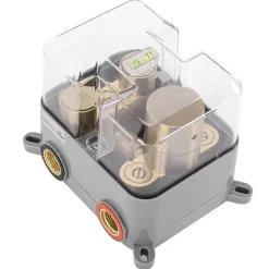 Rea Kit De Douche Encastré Lungo Thermostat Brush Gold 51,5X30X39,5Cm* Colonne De Douche Mécanique