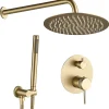 Rea Kit De Douche Encastré Lungo Grip Brush Gold + Box* Colonne De Douche Mécanique