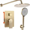 Rea Kit De Douche Encastré Verso Brush Gold + Box* Colonne De Douche Encastrable